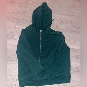 Forest Green Zip-Up Hoodie